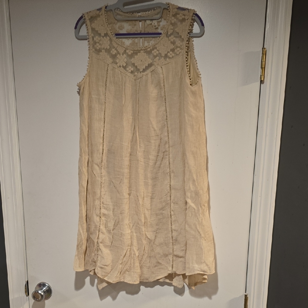 Style & Co. Lace Detail Swing Dress - M